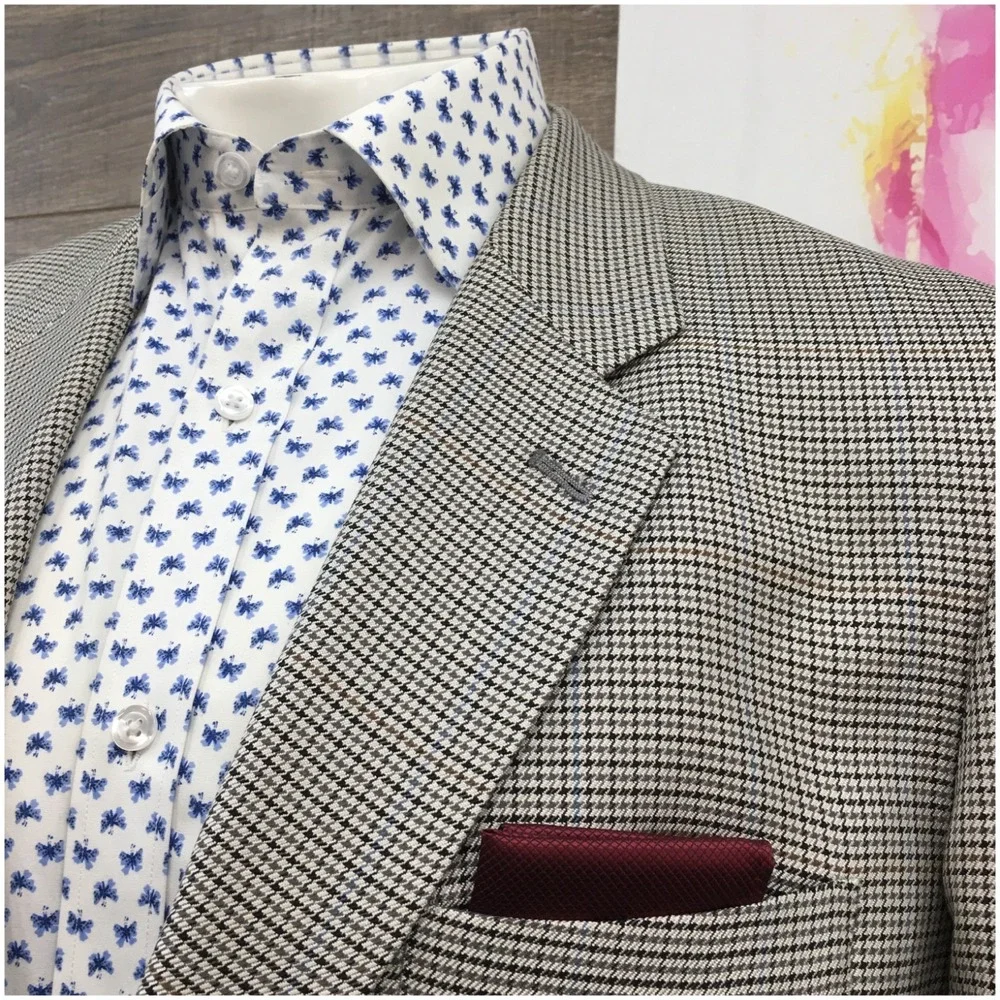 CLUB ROOM Mens Wool Silk Blazer Sport Coat‎ Casual Jacket Size 44L Classic Suit